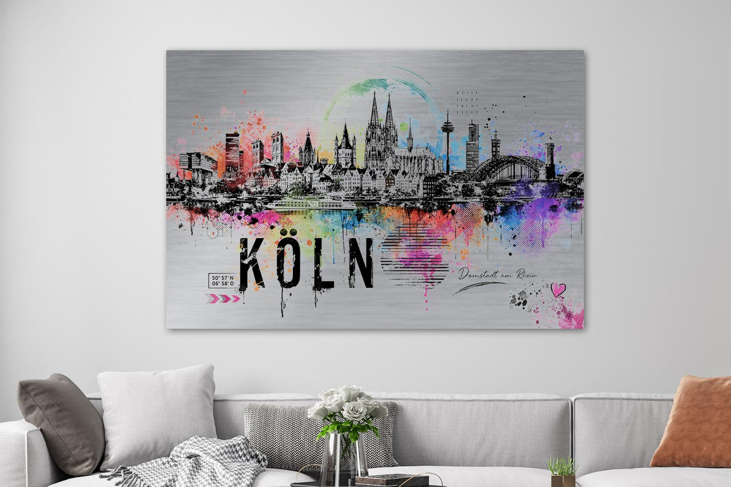 Abstrakte Köln Pop Art Skyline