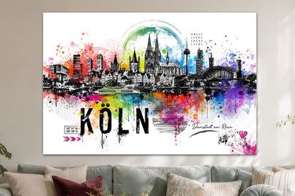 Abstrakte Köln Pop Art Skyline