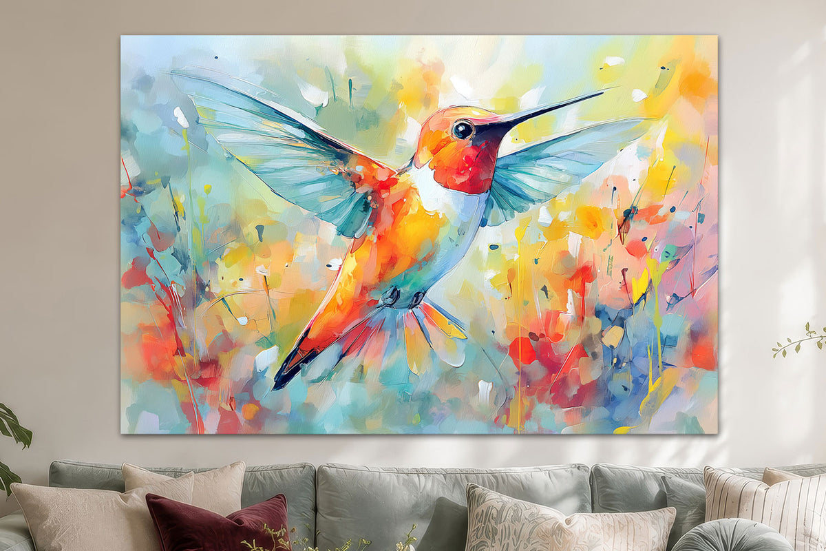 Kolibri im Stil eines Aquarell-Gemäldes