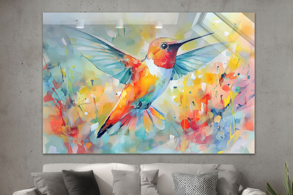 Kolibri im Stil eines Aquarell-Gemäldes
