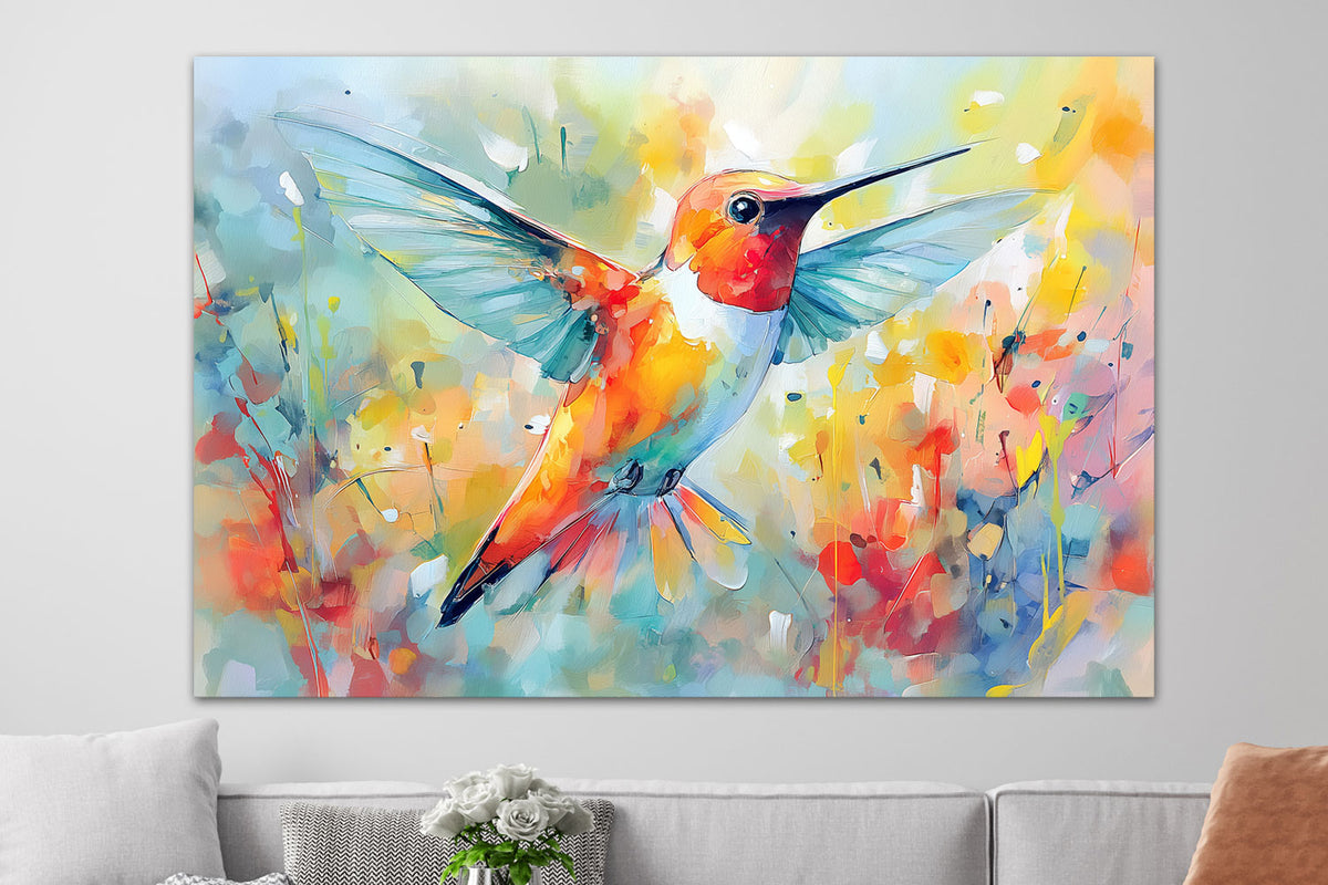 Kolibri im Stil eines Aquarell-Gemäldes