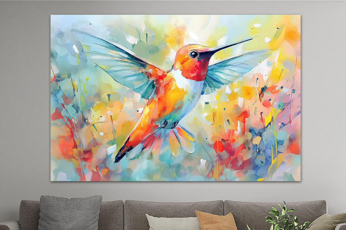 Kolibri im Stil eines Aquarell-Gemäldes