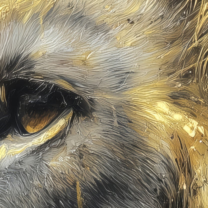 Löwe in Gold und Grau