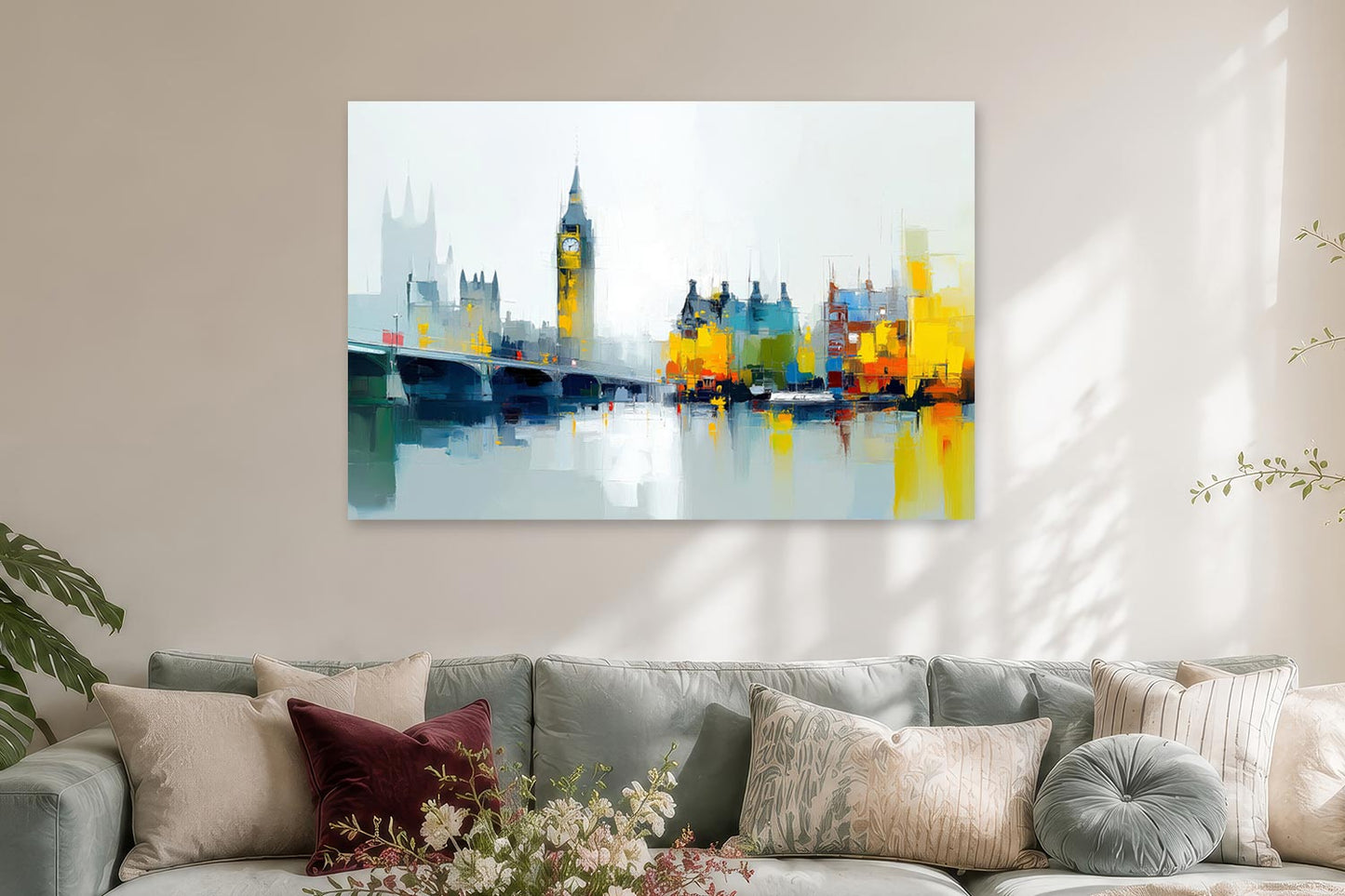 Abstraktes London Gemälde