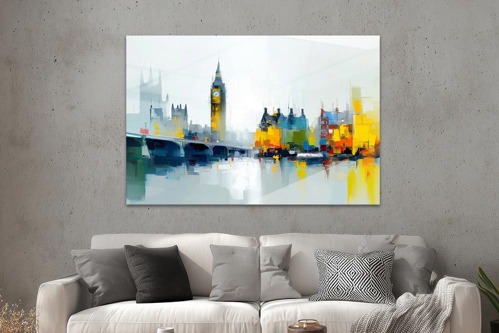 Abstraktes London Gemälde