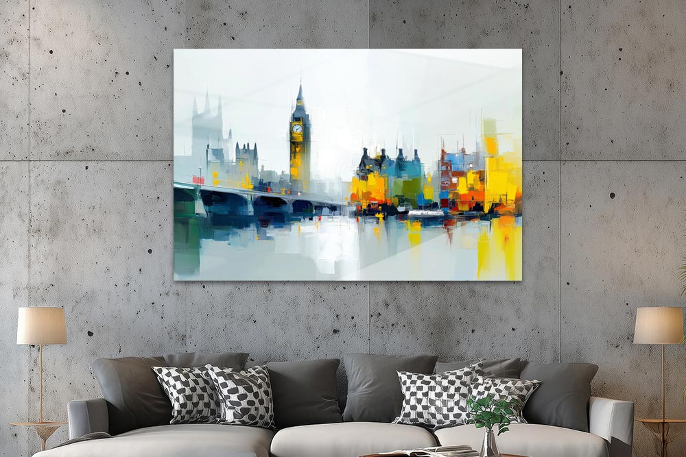 Abstraktes London Gemälde
