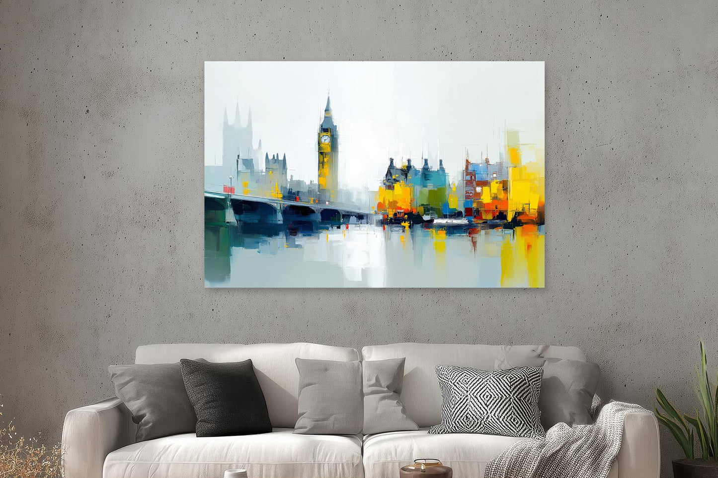 Abstraktes London Gemälde