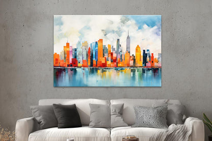 Abstrakte Manhattan Skyline