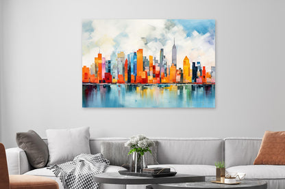 Abstrakte Manhattan Skyline