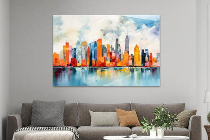 Abstrakte Manhattan Skyline