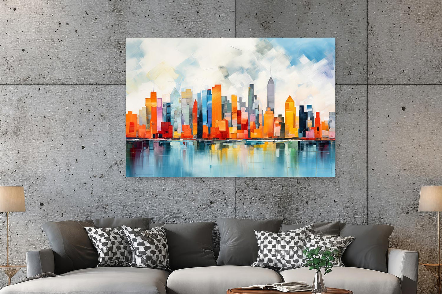 Abstrakte Manhattan Skyline