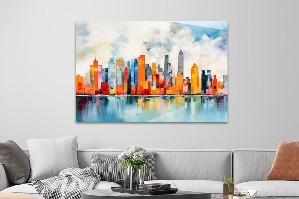 Abstrakte Manhattan Skyline