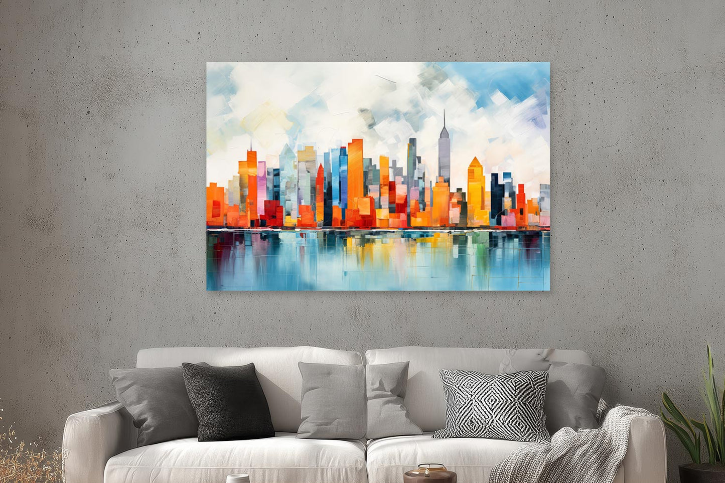 Abstrakte Manhattan Skyline