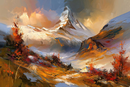 Matterhorn-Gemälde als hochwertiger Kunstdruck. Jetzt bestellen als Wandbild auf Leinwand, Alu-Dibond, hinter Acrylglas oder als Poster. Versandkostenfreie Lieferung innerhalb Deutschlands.