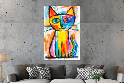 Bunte abstrakte Katze