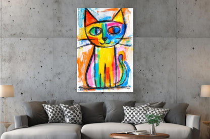 Bunte abstrakte Katze