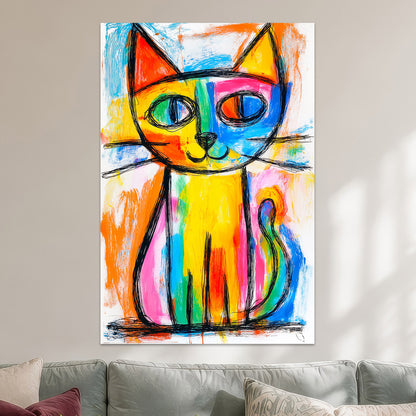 Bunte abstrakte Katze