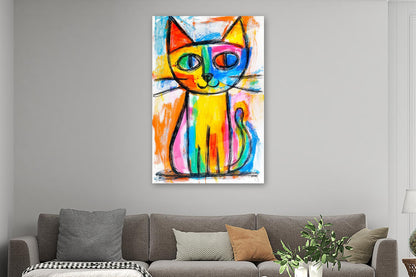 Bunte abstrakte Katze