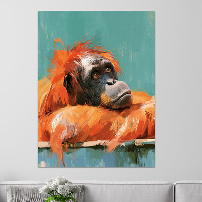 Nachdenklicher Orang-Utan