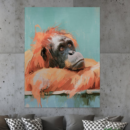 Nachdenklicher Orang-Utan