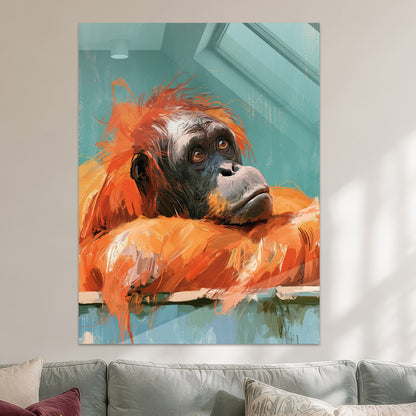 Nachdenklicher Orang-Utan
