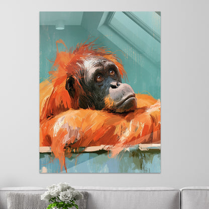 Nachdenklicher Orang-Utan