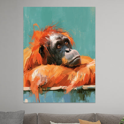 Nachdenklicher Orang-Utan