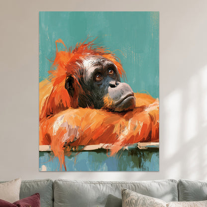 Nachdenklicher Orang-Utan
