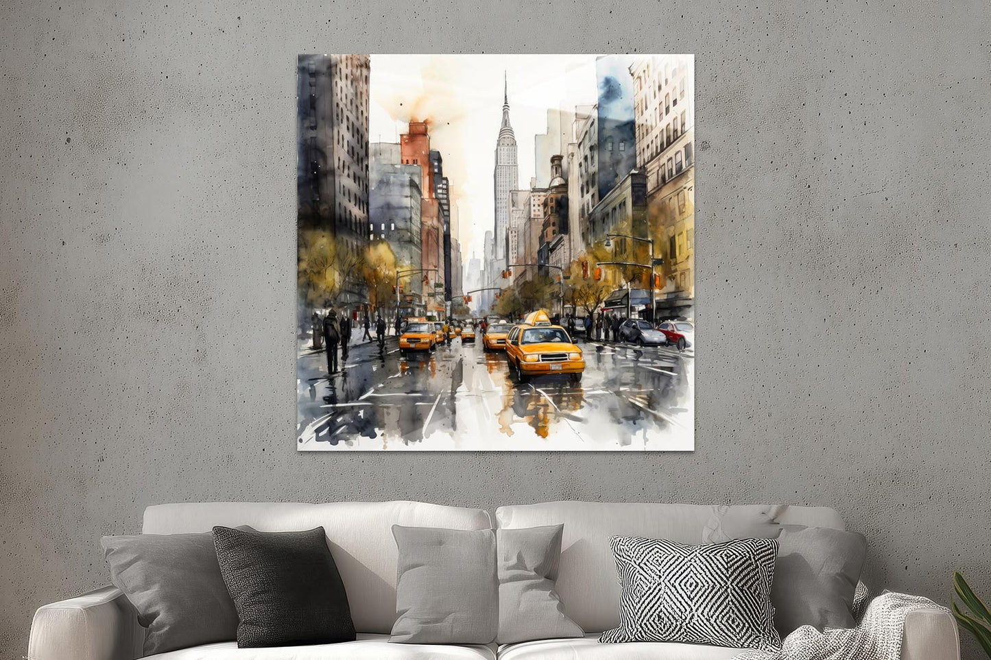 Manhattan im Aquarellstil