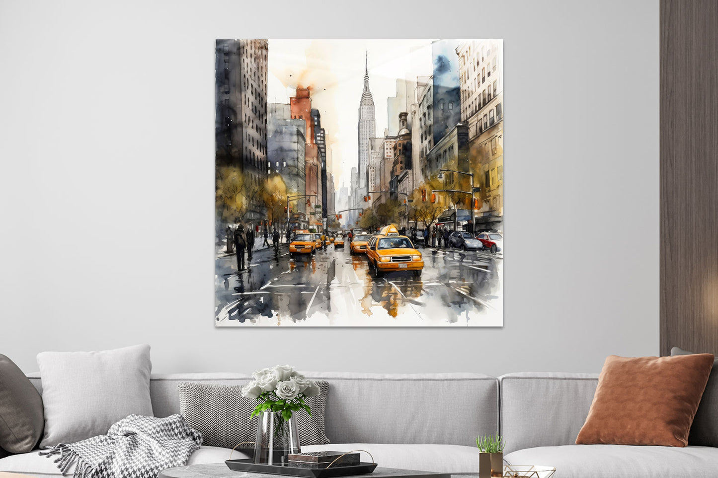 Manhattan im Aquarellstil