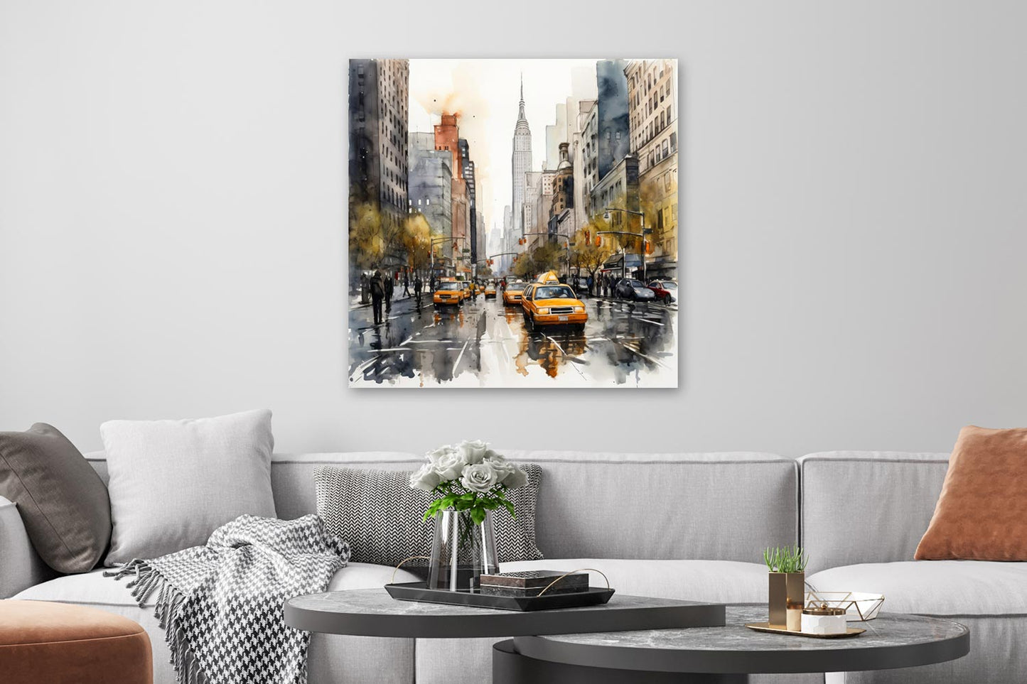 Manhattan im Aquarellstil