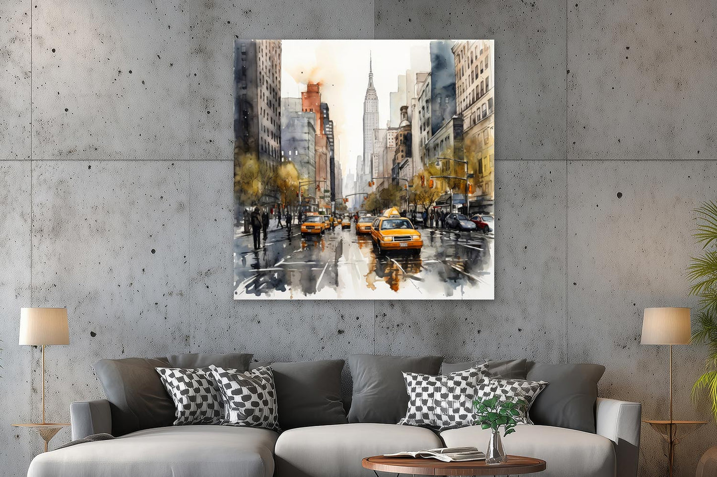Manhattan im Aquarellstil