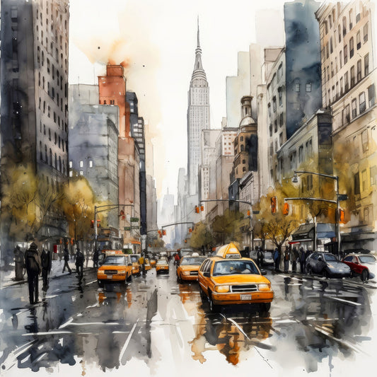 Manhattan im Aquarellstil
