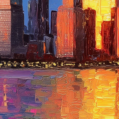 New York Skyline im Abendlicht