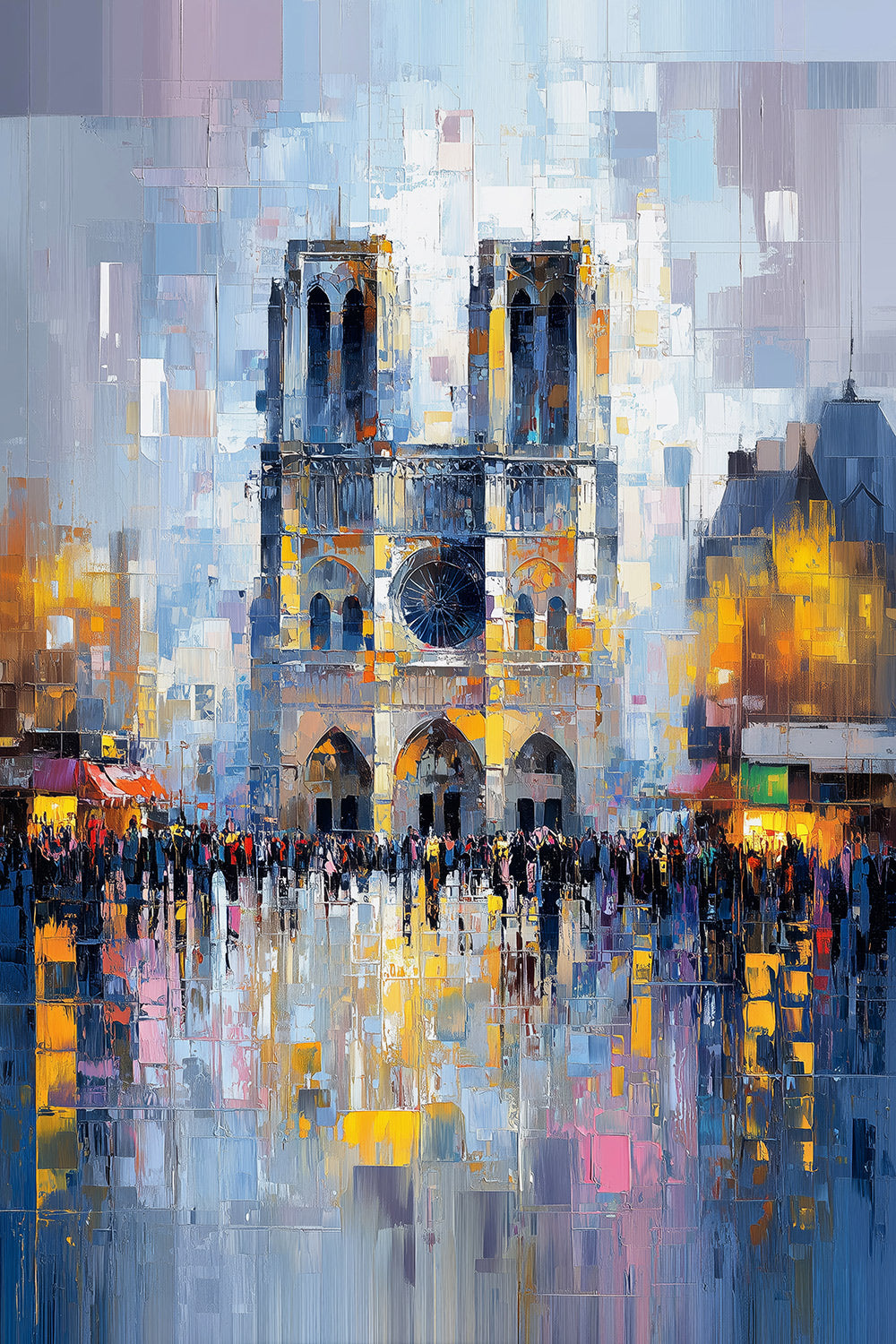 Notre-Dame de Paris Gemälde als hochwertiger Kunstdruck. Jetzt bestellen als Wandbild auf Leinwand, Alu-Dibond, hinter Acrylglas oder als Poster. 