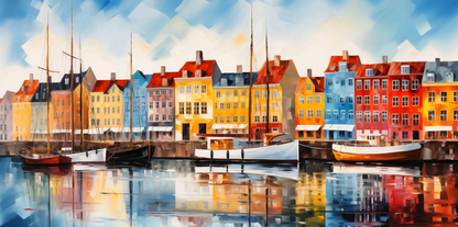 Kopenhagen Gemälde als hochwertiger Kunstdruck. Jetzt bestellen als Wandbild auf Leinwand, Alu-Dibond, hinter Acrylglas oder als Poster.