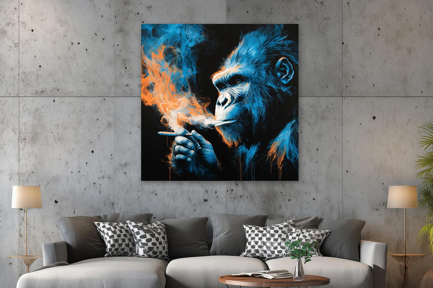 Rauchender Gorilla