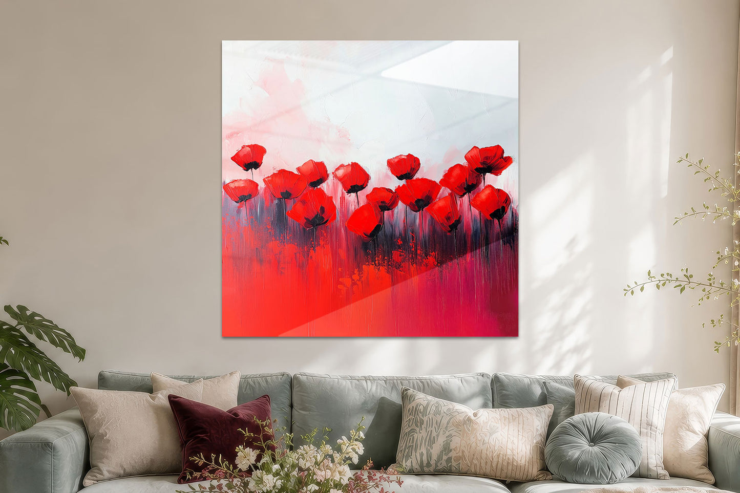 Rote Mohnblumen