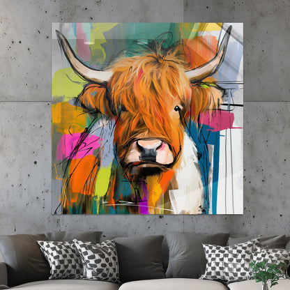 Schottisches Hochlandrind Pop Art