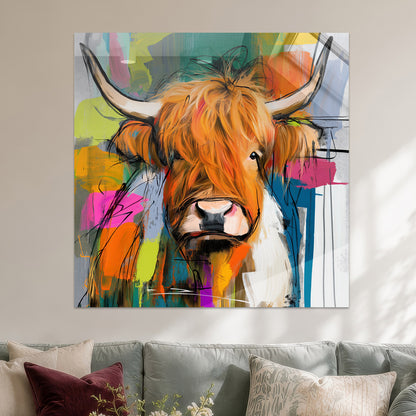 Schottisches Hochlandrind Pop Art