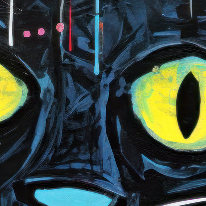 Schwarze Pop Art Katze