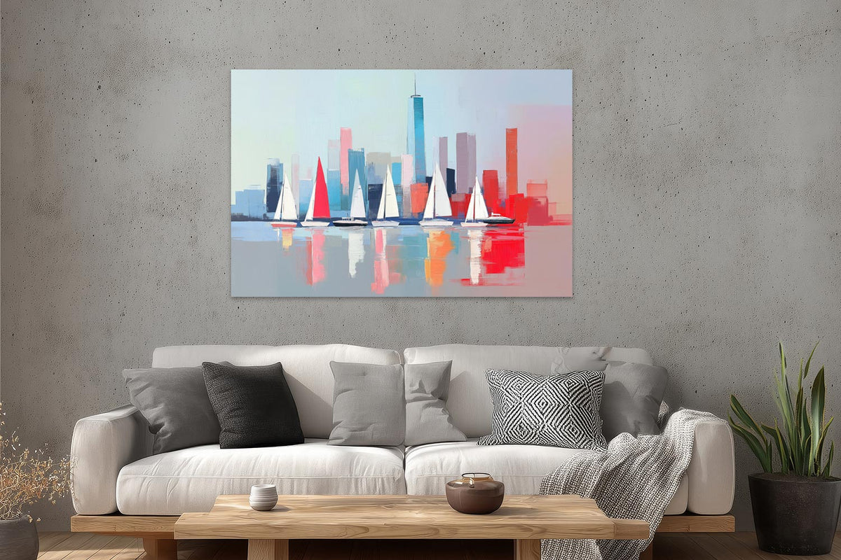 Segelboote vor Manhattan