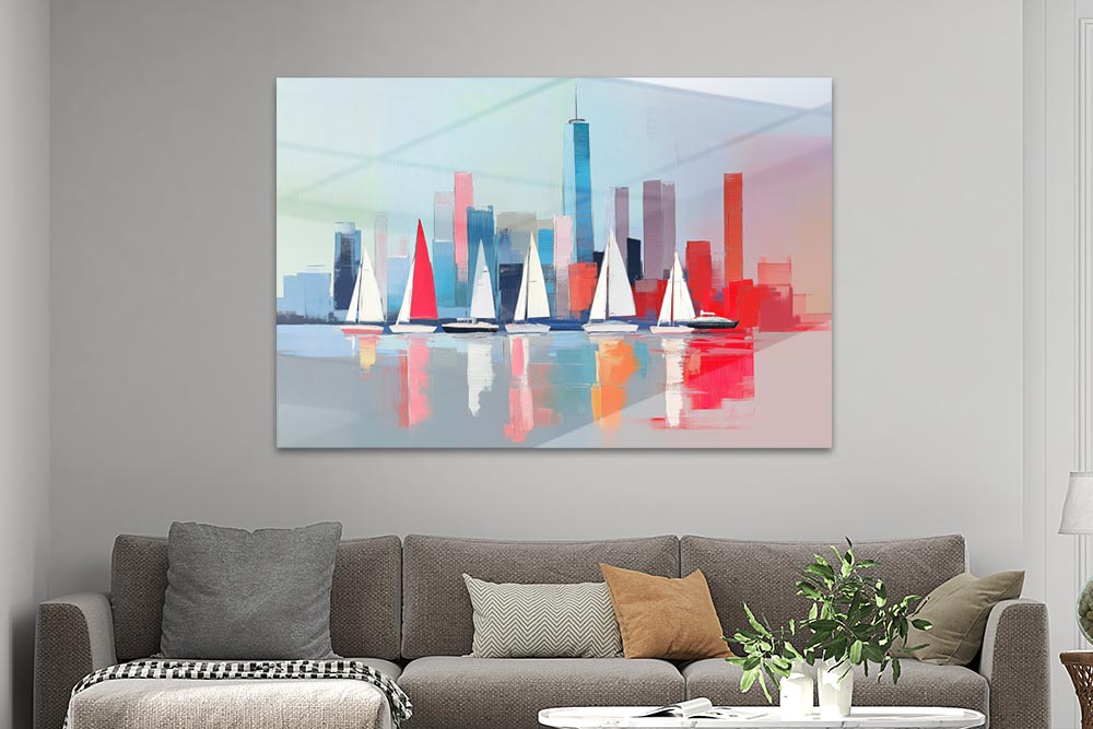 Segelboote vor Manhattan