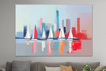 Segelboote vor Manhattan