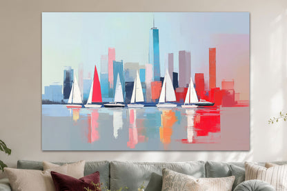 Segelboote vor Manhattan