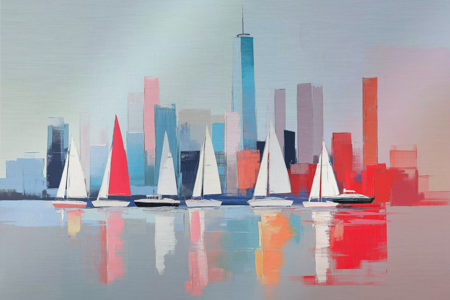Segelboote vor Manhattan