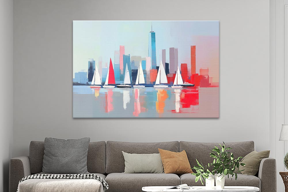 Segelboote vor Manhattan