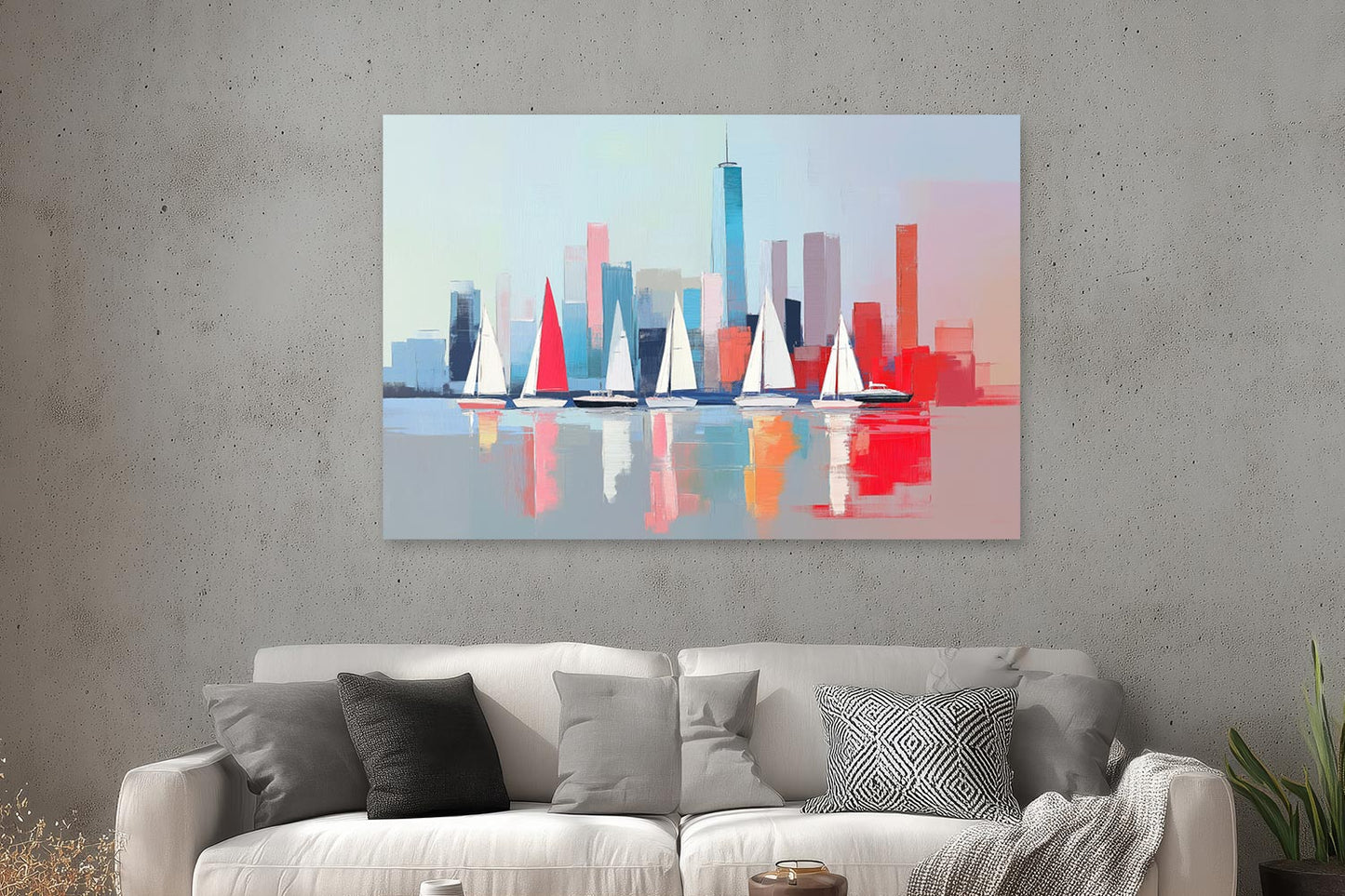 Segelboote vor Manhattan