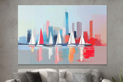 Segelboote vor Manhattan