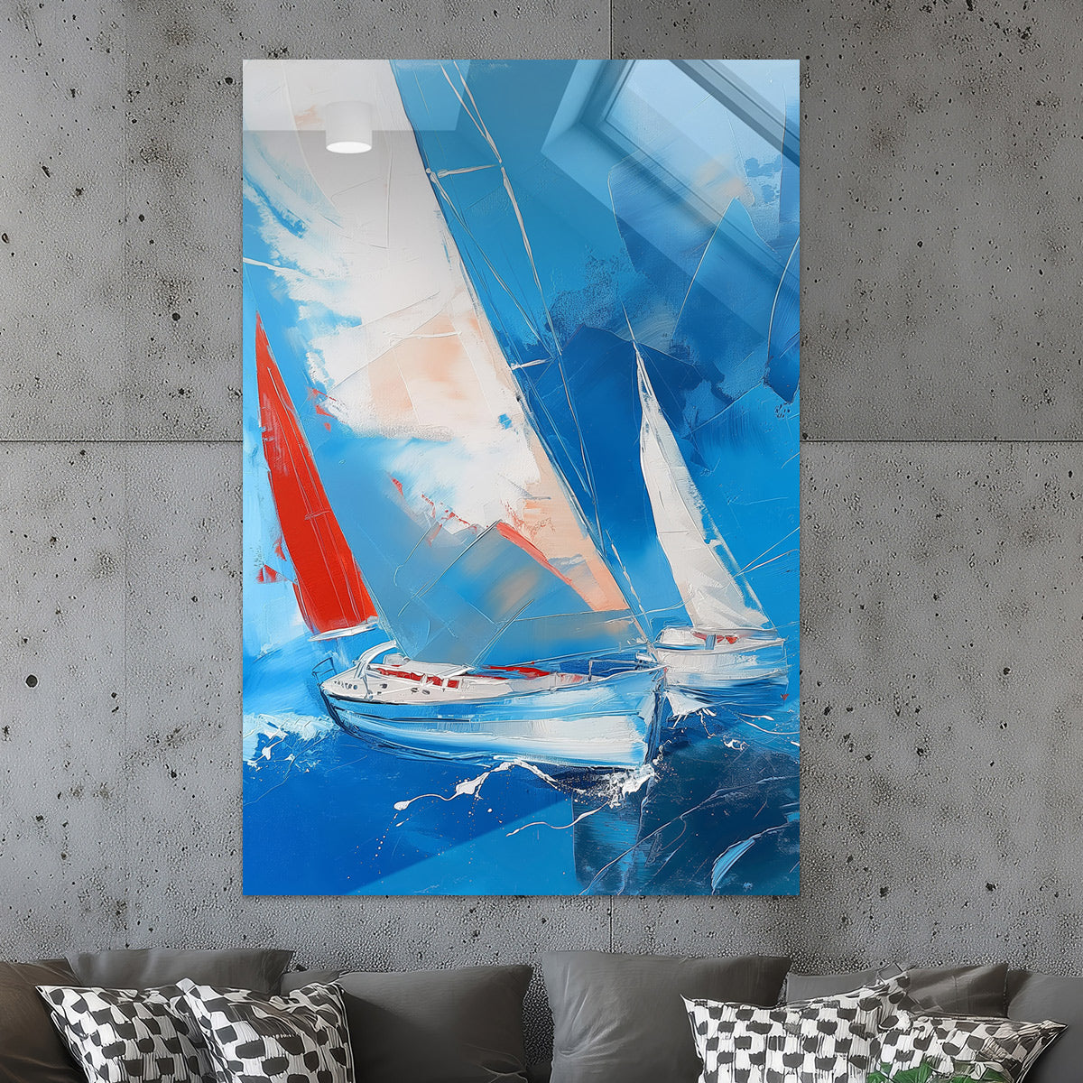 Abstrakte Segelyacht